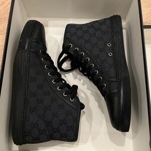 Gucci Black Monogram High-Tops